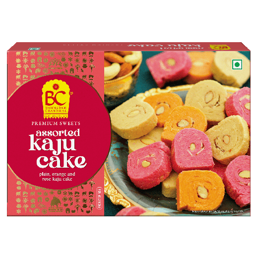ASSORTED KAJU CAKE (Plain, Orange & Rose Kaju Cake)