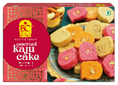 ASSORTED KAJU CAKE (Plain, Orange & Rose Kaju Cake)